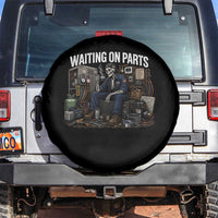 Waiting On Parts HVAC Tech Skeleton Funny Mechanic Graphic Spare Tire Cover