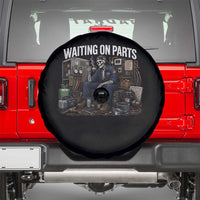 Waiting On Parts HVAC Tech Skeleton Funny Mechanic Graphic Spare Tire Cover