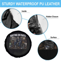 Waiting On Parts HVAC Tech Skeleton Funny Mechanic Graphic Spare Tire Cover