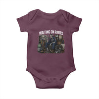 Waiting On Parts HVAC Tech Skeleton Funny Mechanic Graphic Baby Onesie