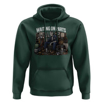 Waiting On Parts HVAC Tech Skeleton Funny Mechanic Graphic Hoodie