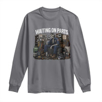 Waiting On Parts HVAC Tech Skeleton Funny Mechanic Graphic Long Sleeve Shirt