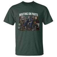 Waiting On Parts HVAC Tech Skeleton Funny Mechanic Graphic T Shirt