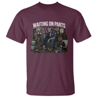 Waiting On Parts HVAC Tech Skeleton Funny Mechanic Graphic T Shirt