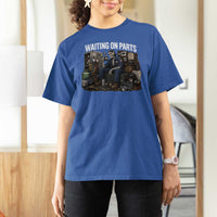 Waiting On Parts HVAC Tech Skeleton Funny Mechanic Graphic T Shirt For Women