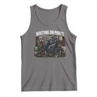 Waiting On Parts HVAC Tech Skeleton Funny Mechanic Graphic Tank Top