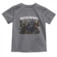 Waiting On Parts HVAC Tech Skeleton Funny Mechanic Graphic Toddler T Shirt