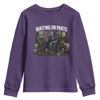 Waiting On Parts HVAC Tech Skeleton Funny Mechanic Graphic Youth Sweatshirt