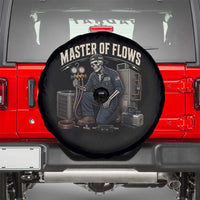 HVAC Tech Skeleton Mechanic Spare Tire Cover Master Of Flows Vintage Distressed Graphic