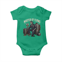 HVAC Tech Skeleton Mechanic Baby Onesie Master Of Flows Vintage Distressed Graphic