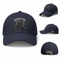 HVAC Tech Skeleton Mechanic Baseball Cap Master Of Flows Vintage Distressed Graphic