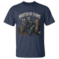 HVAC Tech Skeleton Mechanic T Shirt Master Of Flows Vintage Distressed Graphic