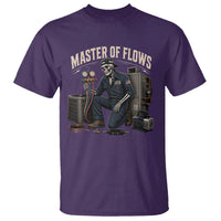 HVAC Tech Skeleton Mechanic T Shirt Master Of Flows Vintage Distressed Graphic