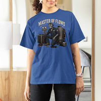 HVAC Tech Skeleton Mechanic T Shirt For Women Master Of Flows Vintage Distressed Graphic