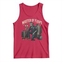 HVAC Tech Skeleton Mechanic Tank Top Master Of Flows Vintage Distressed Graphic