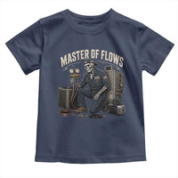 HVAC Tech Skeleton Mechanic Toddler T Shirt Master Of Flows Vintage Distressed Graphic