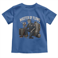 HVAC Tech Skeleton Mechanic Toddler T Shirt Master Of Flows Vintage Distressed Graphic