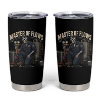 HVAC Tech Skeleton Mechanic Tumbler Cup Master Of Flows Vintage Distressed Graphic