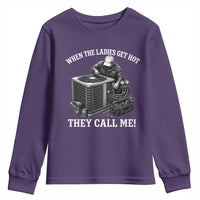 Funny HVAC Technician Graphic Youth Sweatshirt When The Ladies Get Hot They Call Me