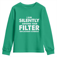 HVAC Tech Graphic Youth Sweatshirt I Am Silently Judging Your Filter Replacement Schedule