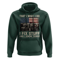 HVAC Technician American Flag Hoodie I Fix Stuff And I Know Things American Flag