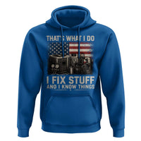 HVAC Technician American Flag Hoodie I Fix Stuff And I Know Things American Flag