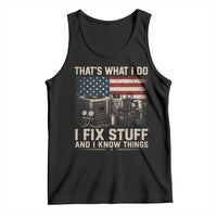 HVAC Technician American Flag Tank Top I Fix Stuff And I Know Things American Flag
