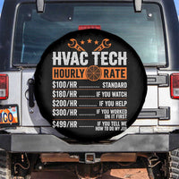 HVAC Tech Hourly Rate Spare Tire Cover Funny Labor Pricing List Technician Quote Graphic