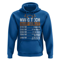 HVAC Tech Hourly Rate Hoodie Funny Labor Pricing List Technician Quote Graphic
