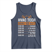 HVAC Tech Hourly Rate Tank Top Funny Labor Pricing List Technician Quote Graphic