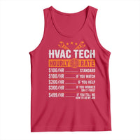 HVAC Tech Hourly Rate Tank Top Funny Labor Pricing List Technician Quote Graphic