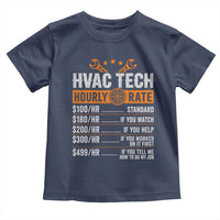 HVAC Tech Hourly Rate Toddler T Shirt Funny Labor Pricing List Technician Quote Graphic