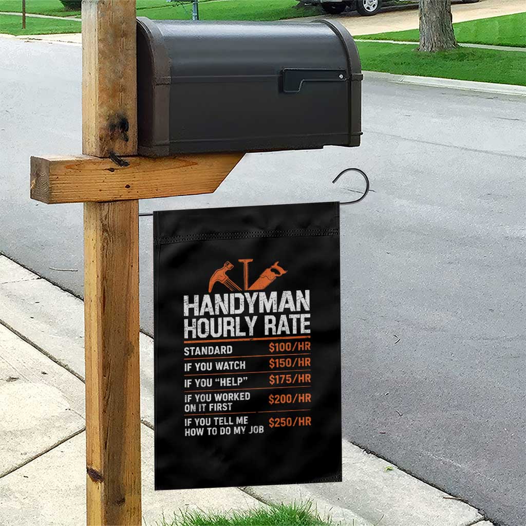 Handyman Hourly Rate Garden Flag Handyman Gifts Contractor Coworker Gift