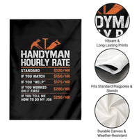 Handyman Hourly Rate Garden Flag Handyman Gifts Contractor Coworker Gift