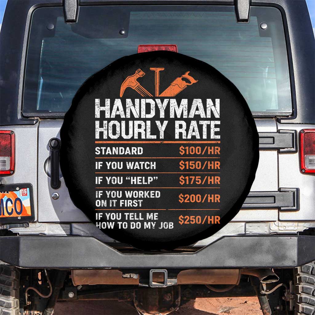 Handyman Hourly Rate Spare Tire Cover Handyman Gifts Contractor Coworker Gift