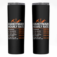 Handyman Hourly Rate Skinny Tumbler Handyman Gifts Contractor Coworker Gift