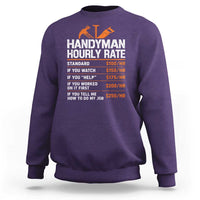 Handyman Hourly Rate Sweatshirt Handyman Gifts Contractor Coworker Gift