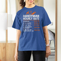 Handyman Hourly Rate T Shirt For Women Handyman Gifts Contractor Coworker Gift