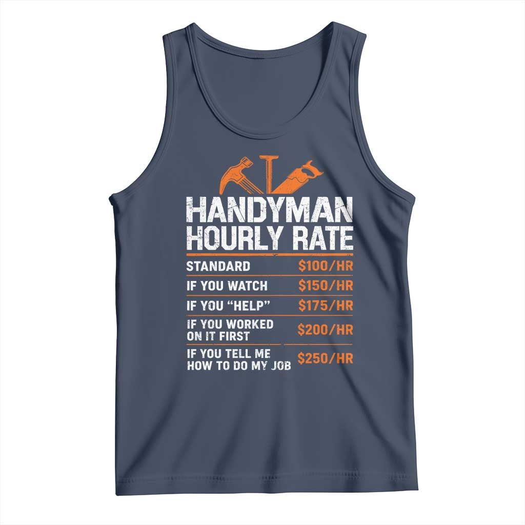 Handyman Hourly Rate Tank Top Handyman Gifts Contractor Coworker Gift