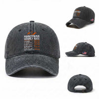 Handyman Hourly Rate Washed Cotton Baseball Cap Handyman Gifts Contractor Coworker Gift