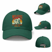 Funny Welder Baseball Cap Welding It's Like Sewing With Fire Retro Graphic