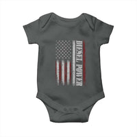 Vintage Distressed Mechanic Trucker Graphic Baby Onesie Diesel Power USA Flag