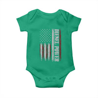 Vintage Distressed Mechanic Trucker Graphic Baby Onesie Diesel Power USA Flag