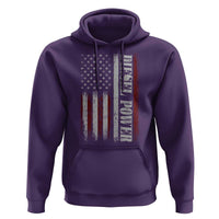 Vintage Distressed Mechanic Trucker Graphic Hoodie Diesel Power USA Flag