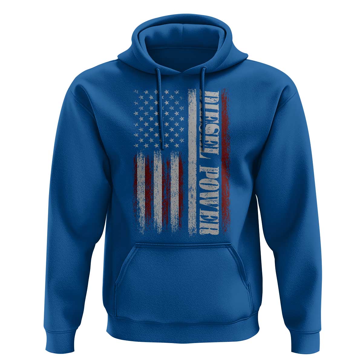 Vintage Distressed Mechanic Trucker Graphic Hoodie Diesel Power USA Flag