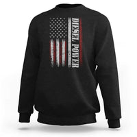 Vintage Distressed Mechanic Trucker Graphic Sweatshirt Diesel Power USA Flag