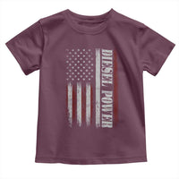 Vintage Distressed Mechanic Trucker Graphic Toddler T Shirt Diesel Power USA Flag