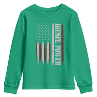 Vintage Distressed Mechanic Trucker Graphic Youth Sweatshirt Diesel Power USA Flag