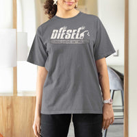 Diesel Because Electric Cars Can't Roll Coal Truck T Shirt For Women Trucker Mechanic Graphic