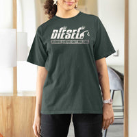 Diesel Because Electric Cars Can't Roll Coal Truck T Shirt For Women Trucker Mechanic Graphic